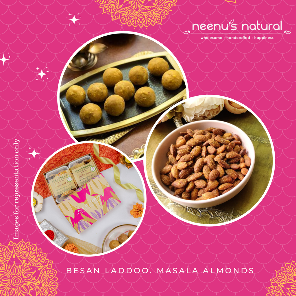Gift 4 (The Festive Box) - (Flavoured nuts + Laddoo)