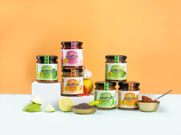 Pickle Sampler Bestseller Homemade Sweets, Pickles, Masalas, Snacks | Neenu's Natural ...