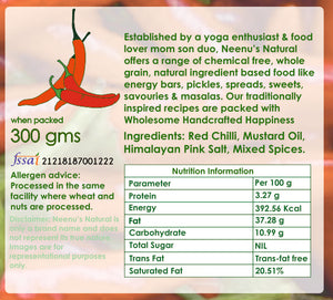red chilli pickle nutrition