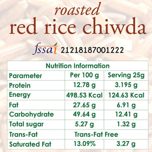 roasted red rice chivda nutrition